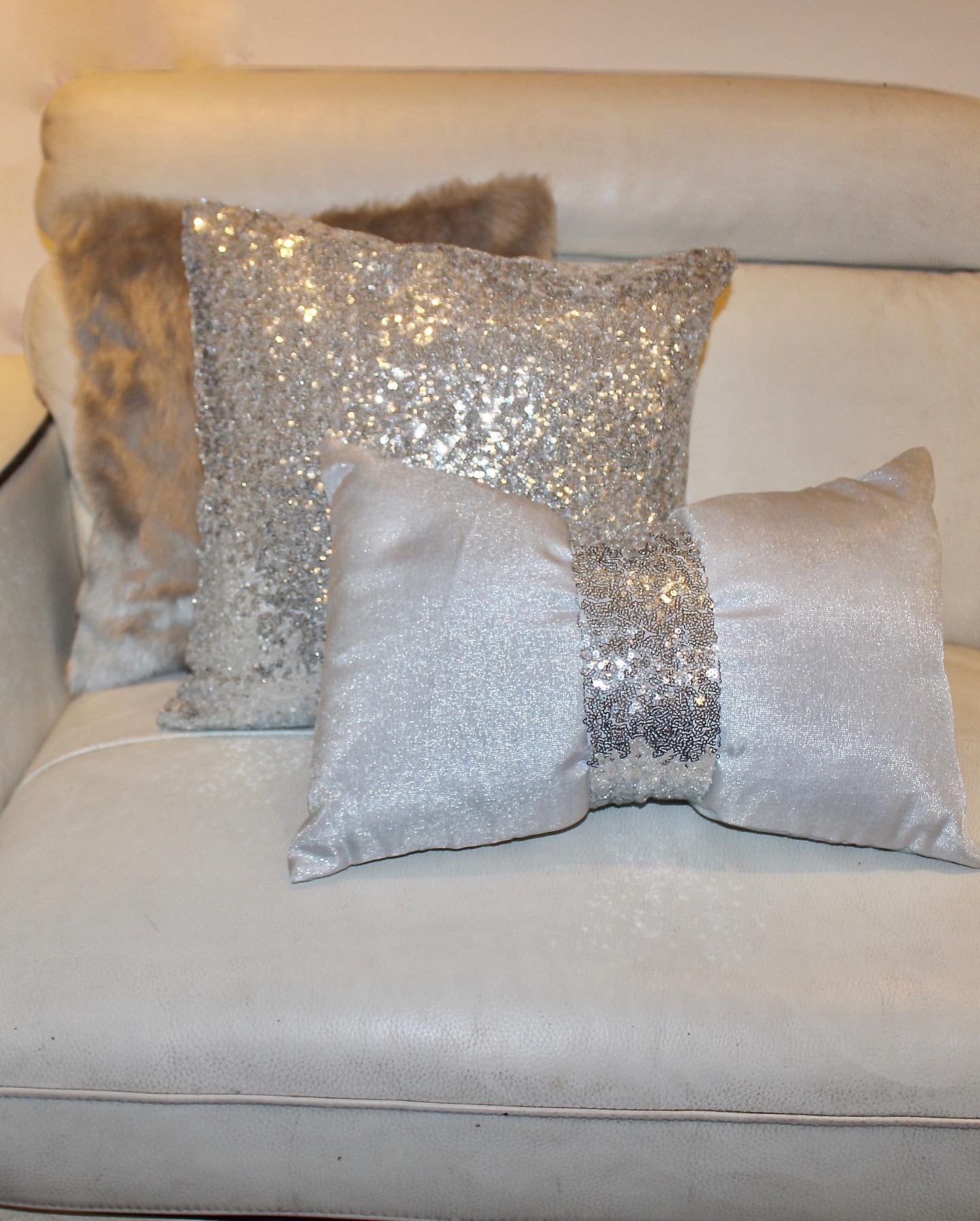 Bow cushion (Silver belt)