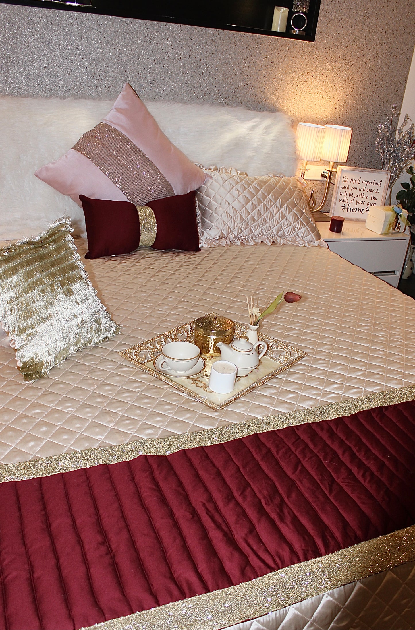 Bling quilted runner