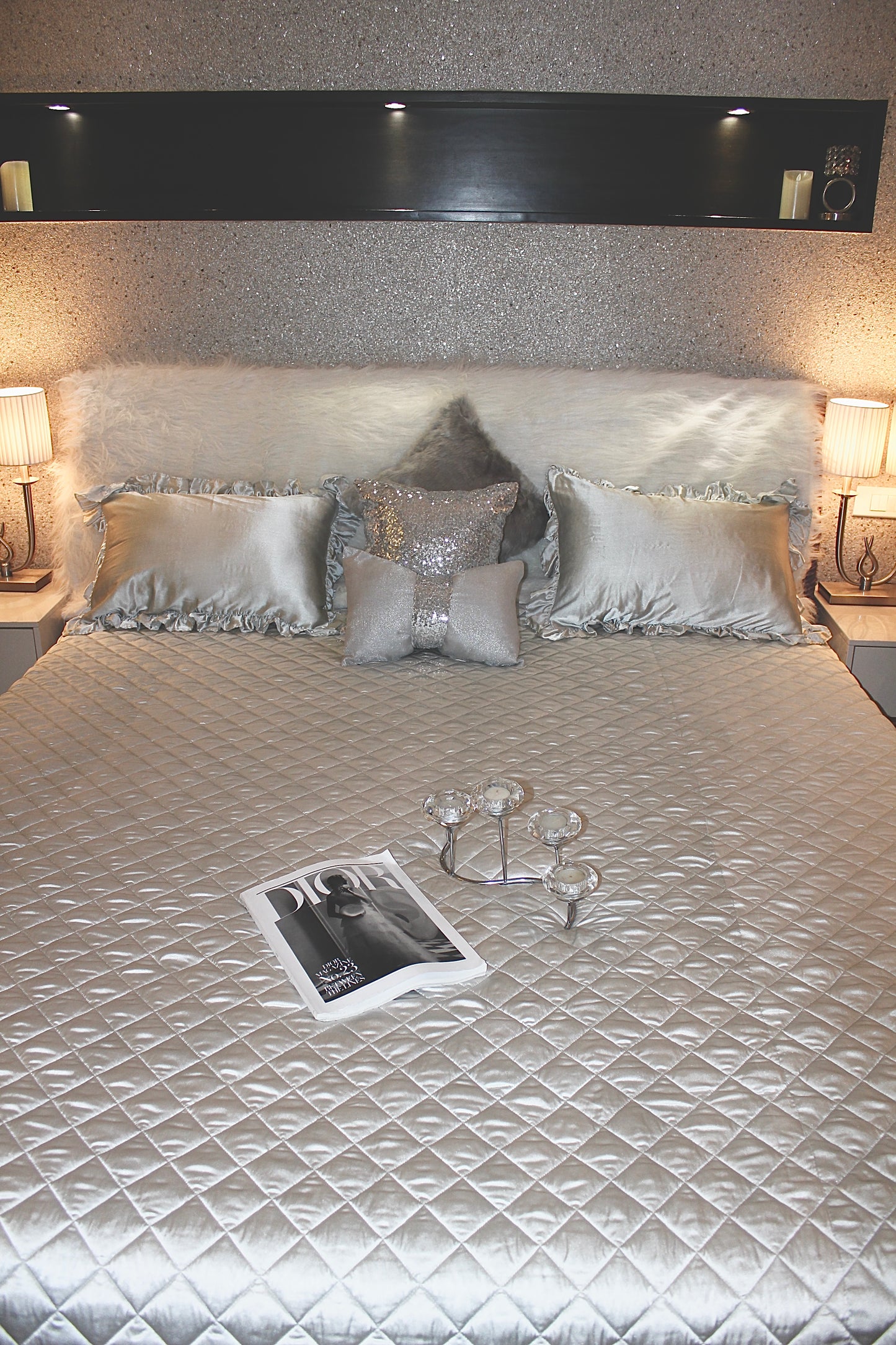 Satin Diamond Quilted Bedcover
