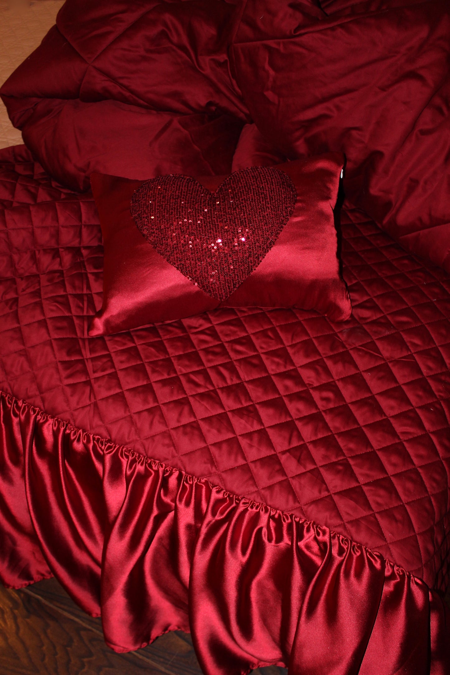Heart bling cushion
