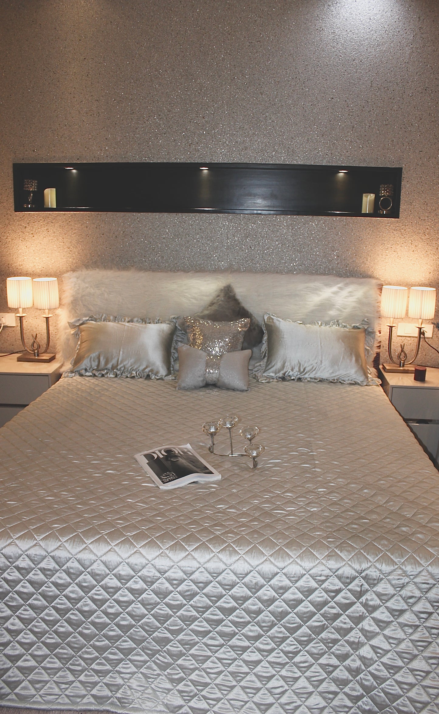 Satin Diamond Quilted Bedcover