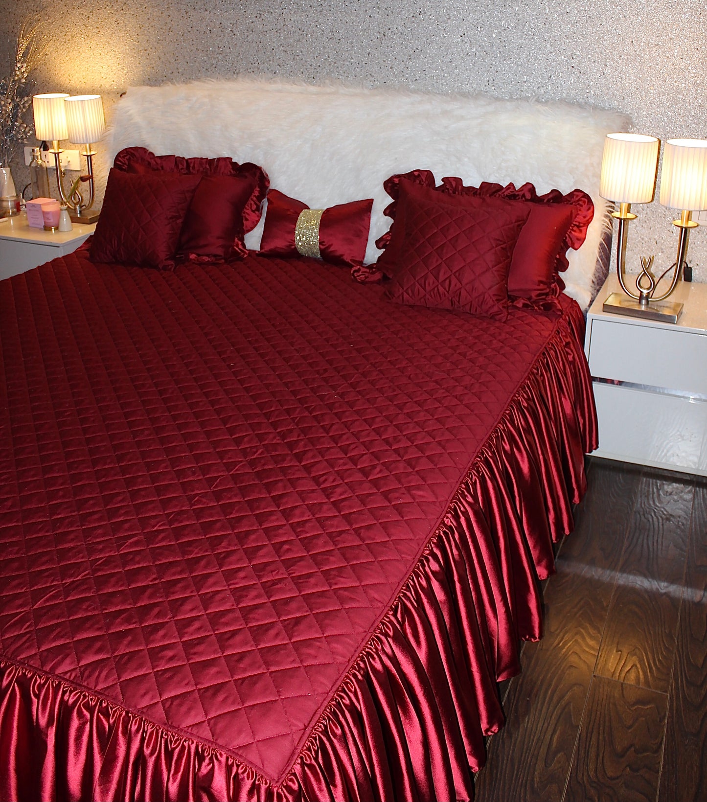 Quilted Frill Bedcover