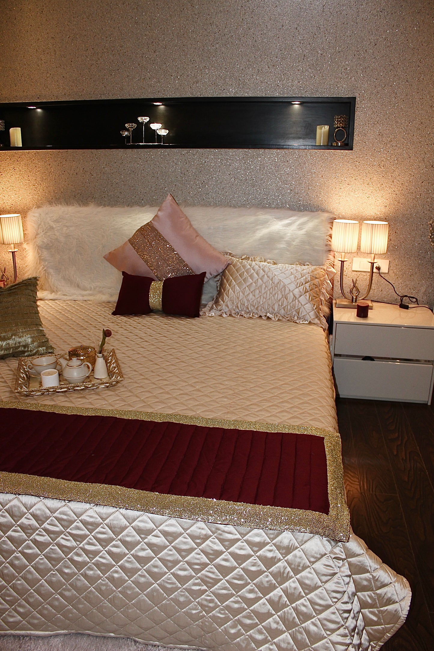 Bling quilted runner