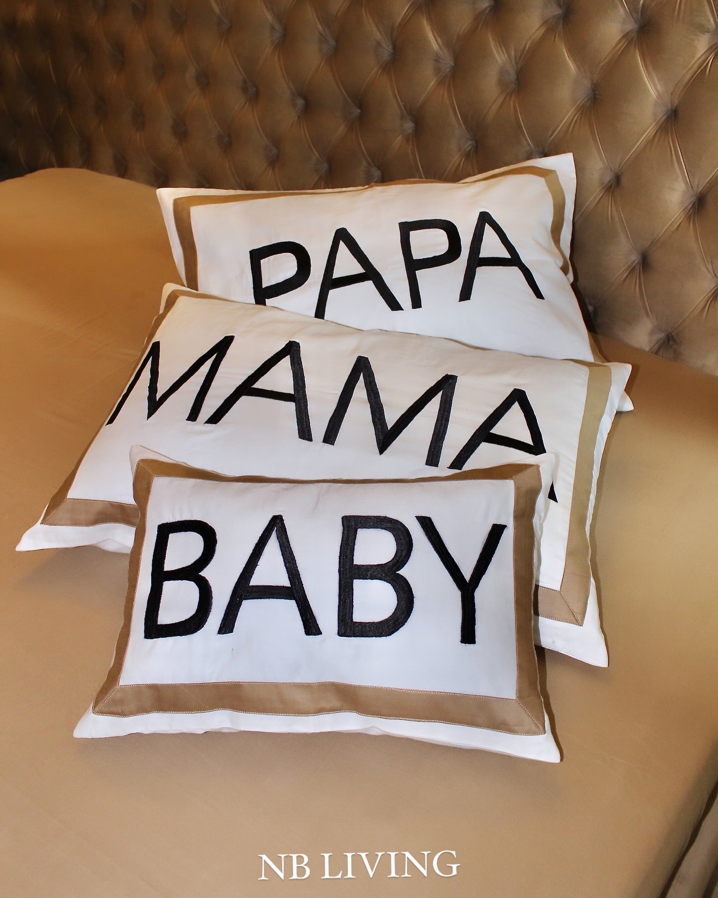 PAPA, MAMA and BABY Bedding set