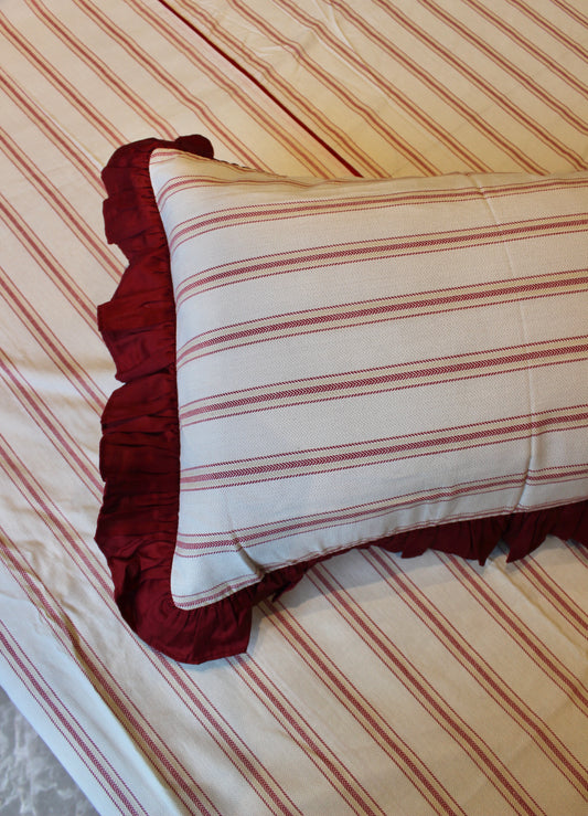 Stripe maroon sheet set